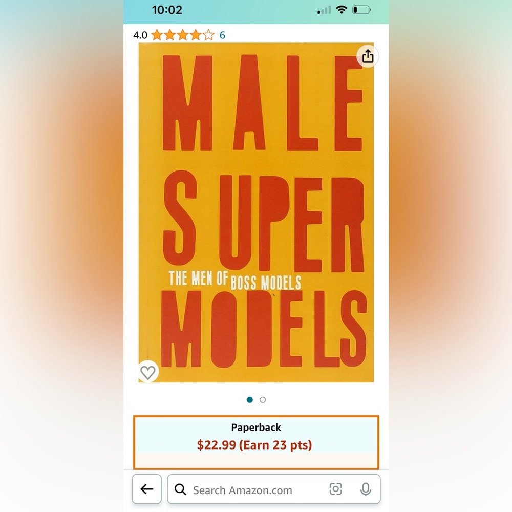 Book in excellent condition entitled male supermodels the men of boss models